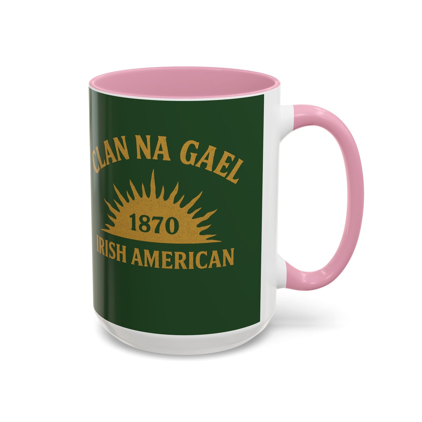 "Clan na Gael - Irish American", Colorful Mugs (11oz, 15oz) (Brithemain Green)