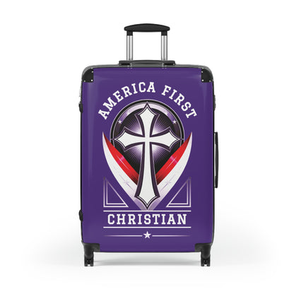 "America First - Christian" #03 Suitcases (Purple)