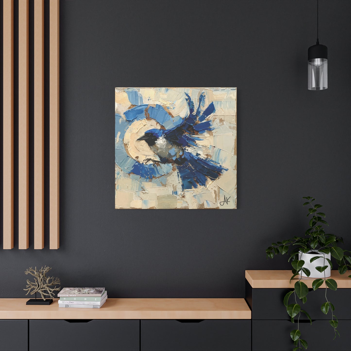 "Liberty Blue Bird", Fine Art Matte Canvas, Stretched, 1.25"