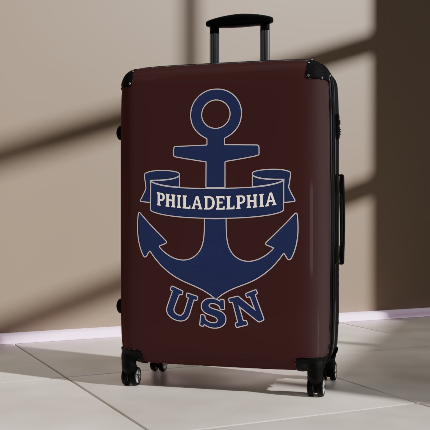 "USN Anchor", Suitcase (Black Bean)