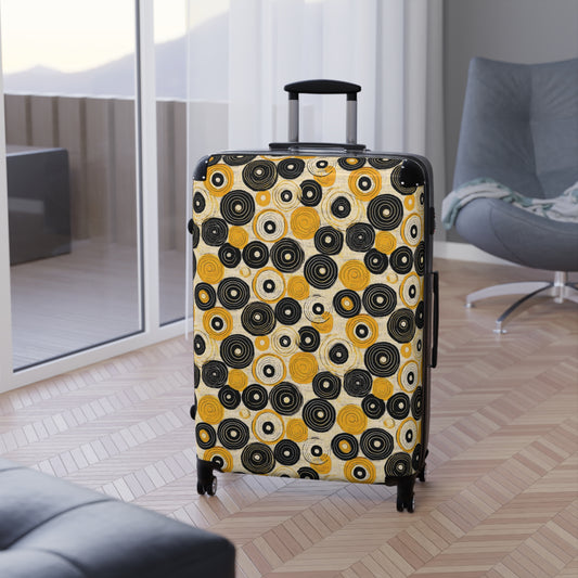 "Old 45's" Pattern Art Suitcases