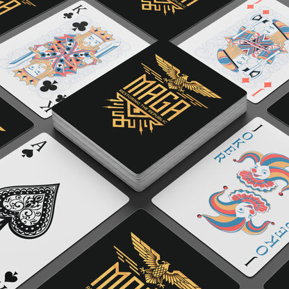 "MAGA Restoring the Republic" #02, Political Playing Cards (Void Black)
