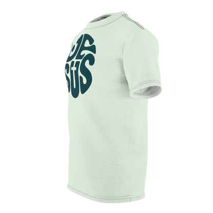 "Retro Jesus", Unisex T-shirt (Aquarelle Green)