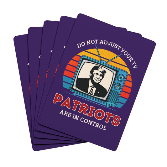 "Patriots are in Control" #01, Political Playing Cards (Pleasant Purple)