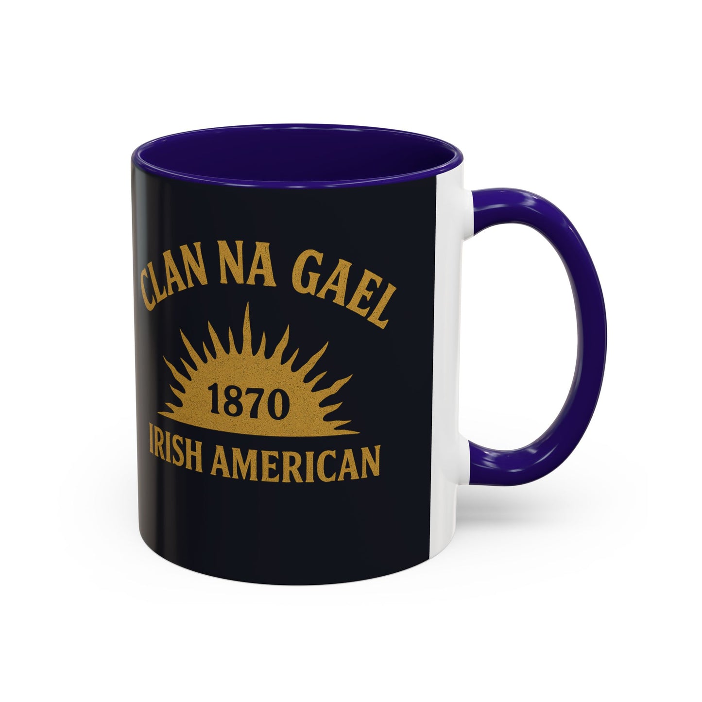 "Clan na Gael - Irish American", Colorful Mugs (11oz, 15oz) (Black Denim)