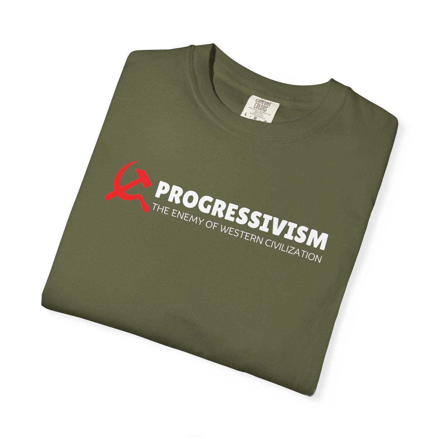 "Progressivism - Enemy of Western Civilization", Unisex T-shirt (Dark Colors)