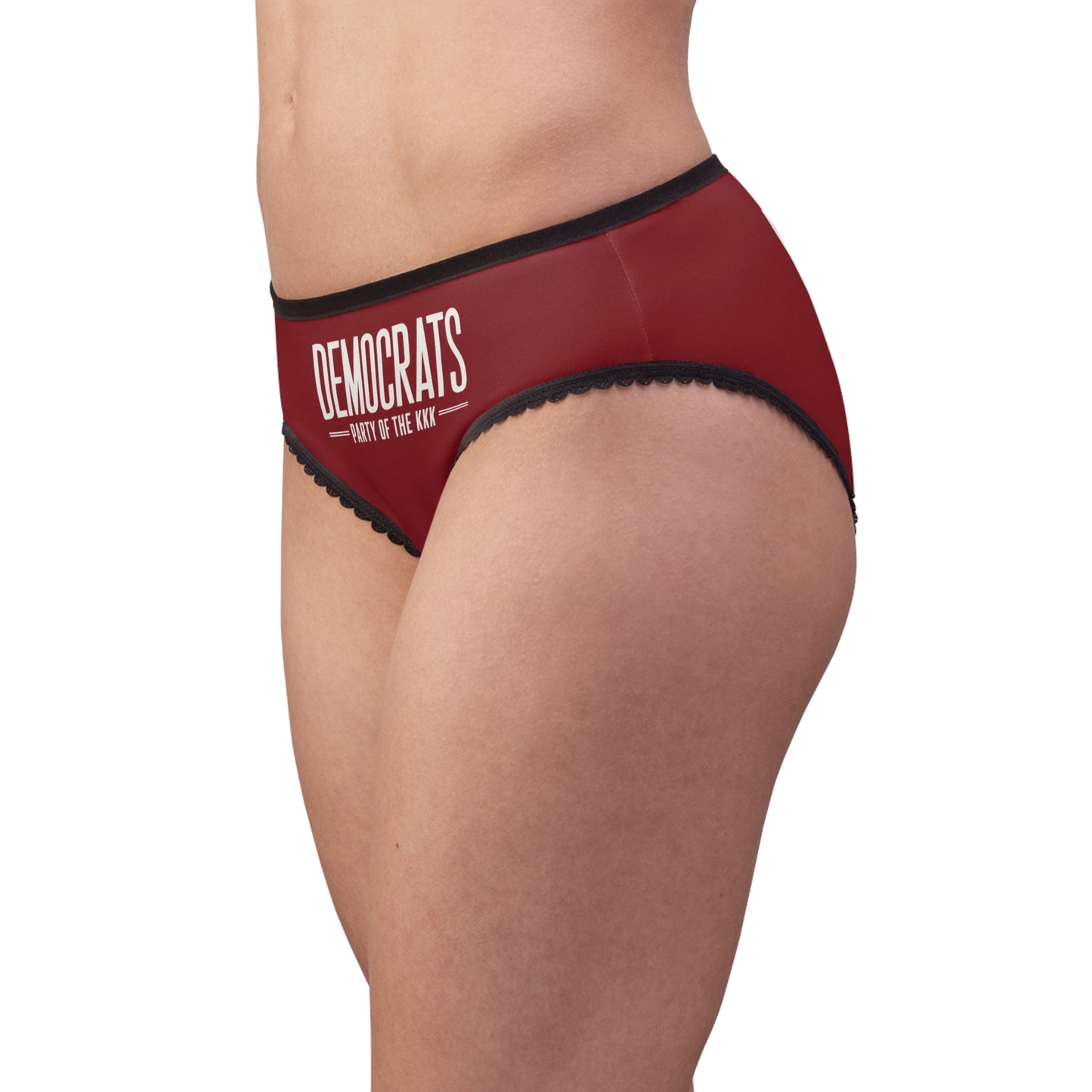 "Democrats - Party of the KKK", Women's Briefs (Burgundy)