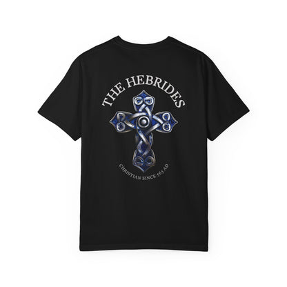 "The Hebrides - Christian since 563 AD", Unisex T-shirt
