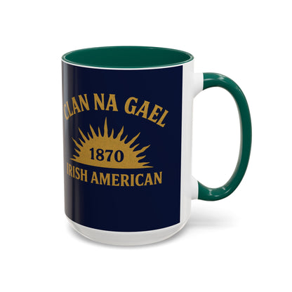 "Clan na Gael - Irish American", Colorful Mugs (11oz, 15oz) (Mariana Blue)