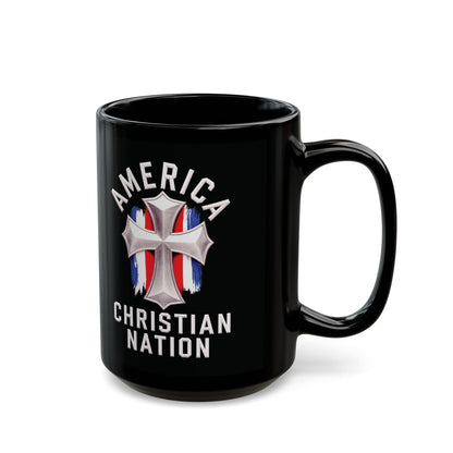 "America - Christian Nation" #01, Black Mug (11oz & 15oz)