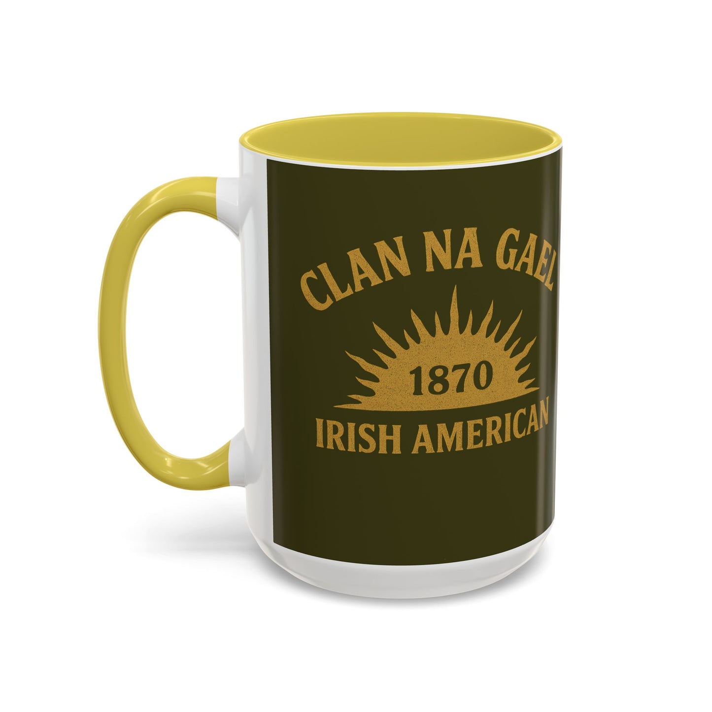 "Clan na Gael - Irish American", Colorful Mugs (11oz, 15oz) (Fianna Green)