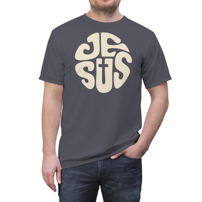 "Retro Jesus", Unisex T-shirt (Midnight Badger)
