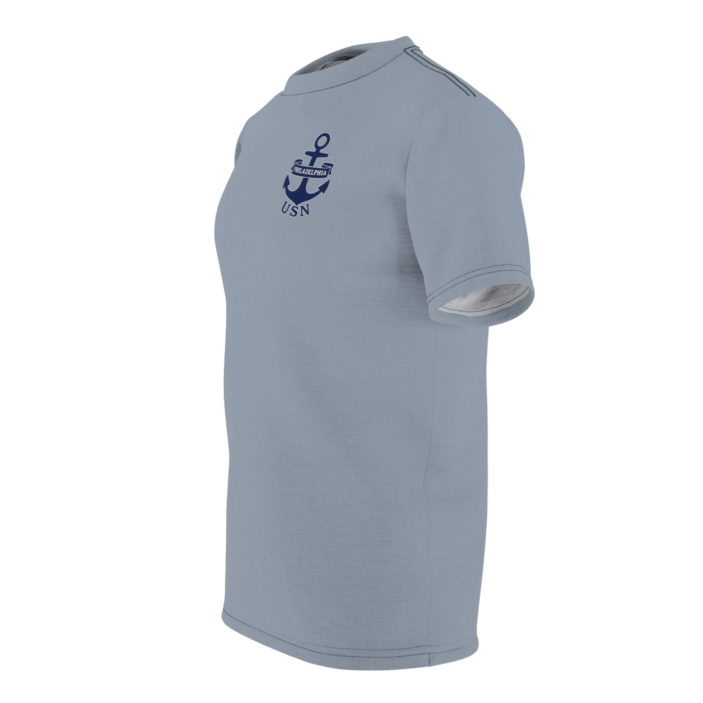 "USN Anchor", Unisex T-shirt (Steel-Deck Grey)