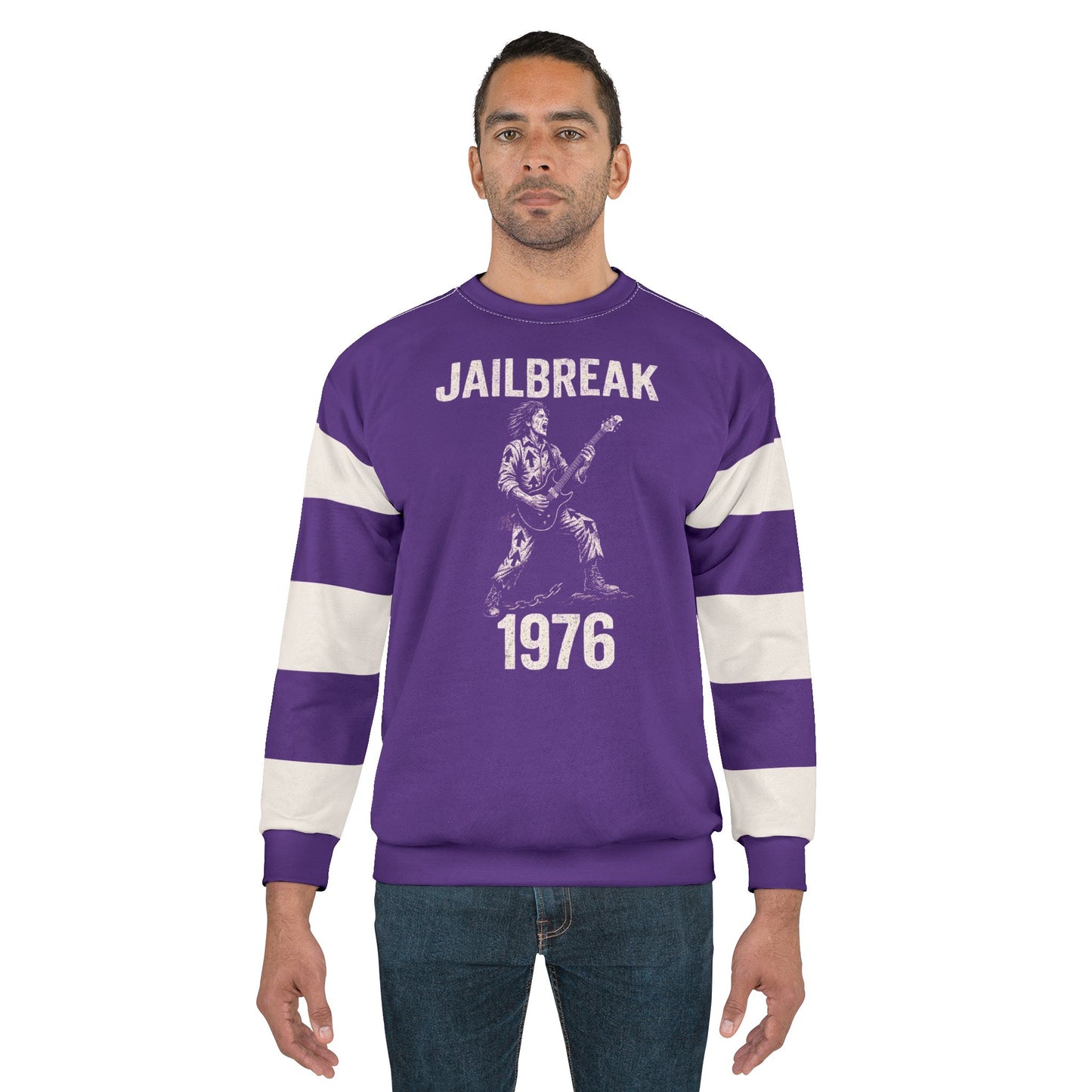 "Jailbreak 1976", Unisex Sweatshirt (Deep Purple)