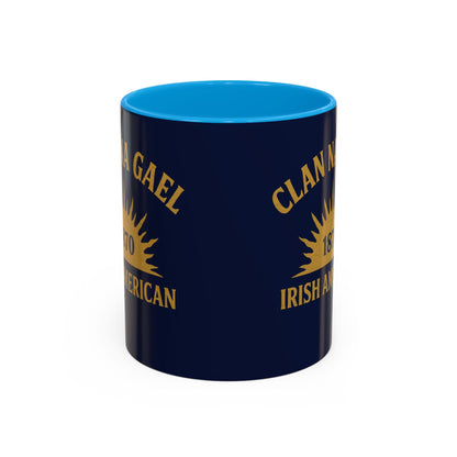 "Clan na Gael - Irish American", Colorful Mugs (11oz, 15oz) (Mariana Blue)