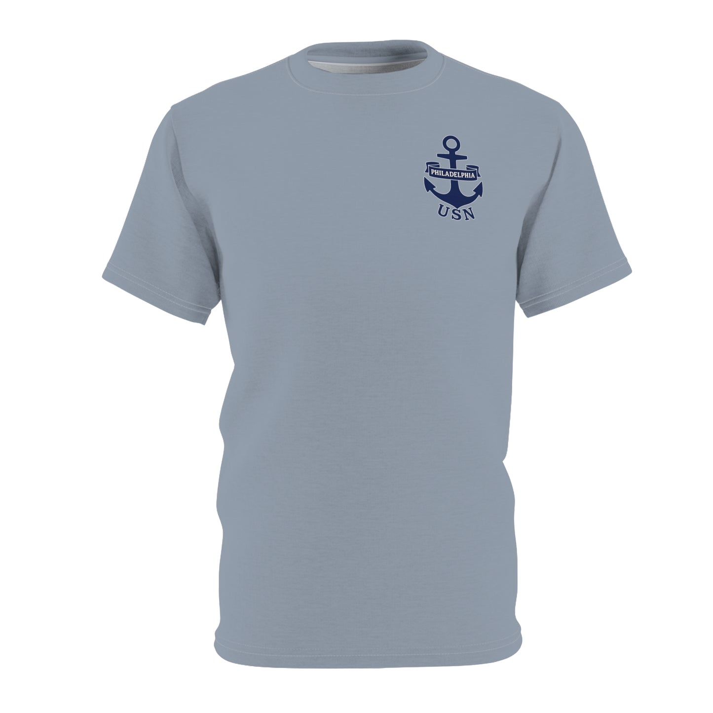 "USN Anchor", Unisex T-shirt (Steel-Deck Grey)
