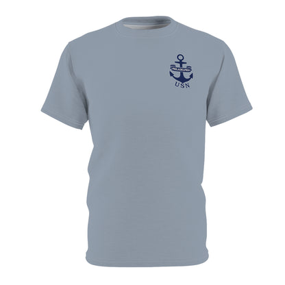 "USN Anchor", Unisex T-shirt (Steel-Deck Grey)