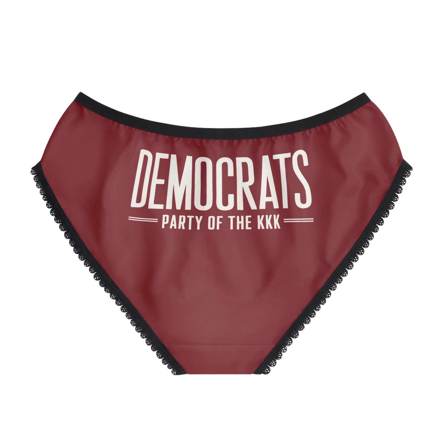 "Democrats - Party of the KKK", Women's Briefs (Burgundy)