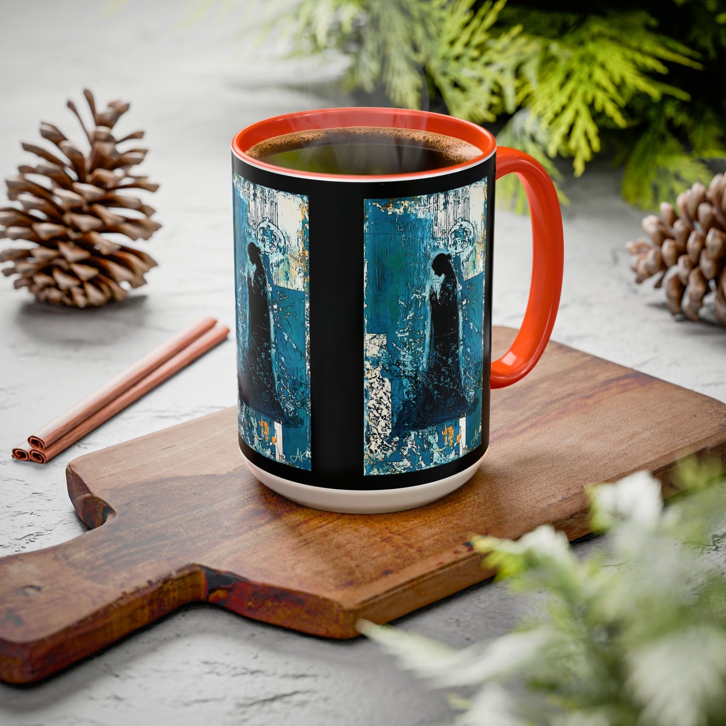 "Behold the Handmaid - Luke 1:38", Colorful Mugs (11oz, 15oz)