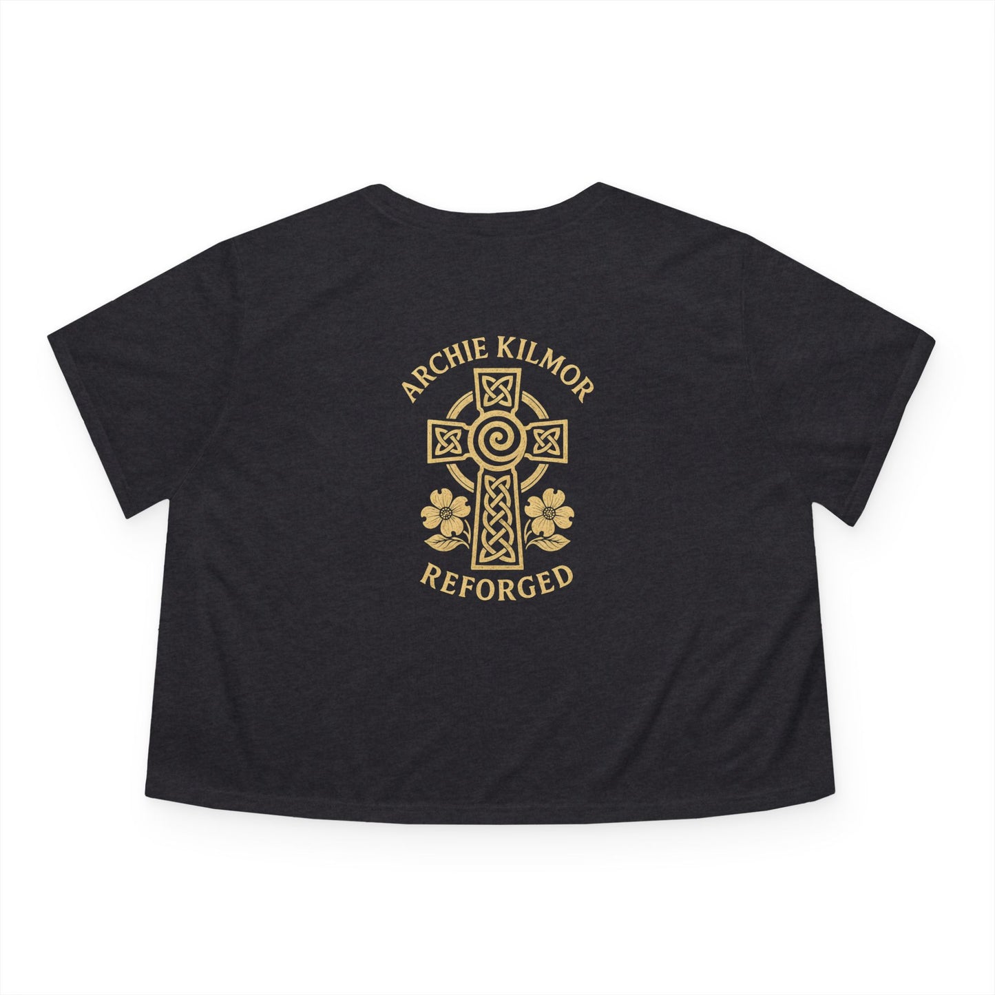 "Archie Kilmor Cross - Reforged" #01, Women's Flowy Cropped Tee