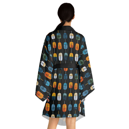 "Skyroot Grove", Long Sleeve Kimono Robe