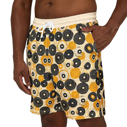 "Old 45's", Swim Shorts (Dough White Waistband)
