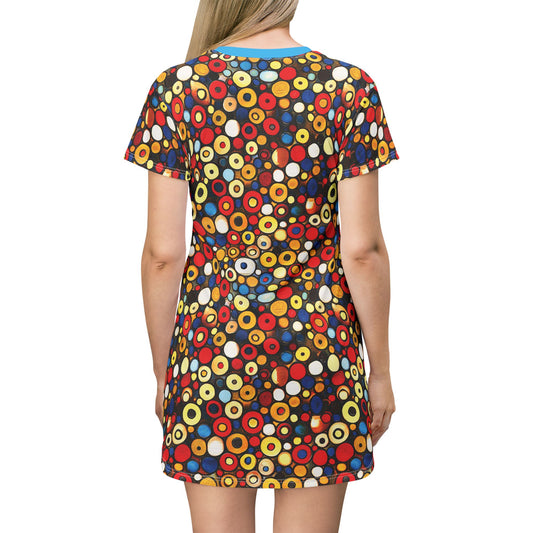 "Bits and Bobs", T-Shirt Dress (Mediterranean Blue Collar)