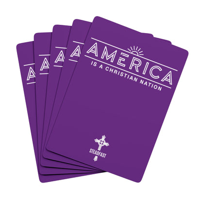 "America is a Christian Nation", Christian Playing Cards (Vesper Violet)