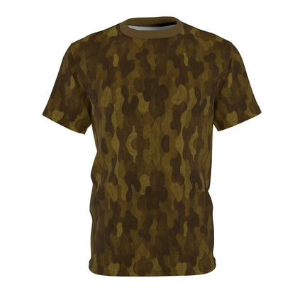 "Swamp Recon Camouflage", Unisex Tee (Cattail Bronze Collar)