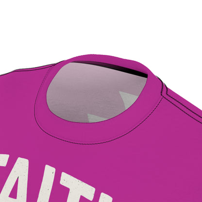 "Faith Overcomes Fear", Unisex Tee (Prairie Foxglove Pink)