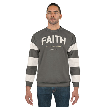 "Faith Overcomes Fear", Unisex Sweatshirt (Panzer Grey)
