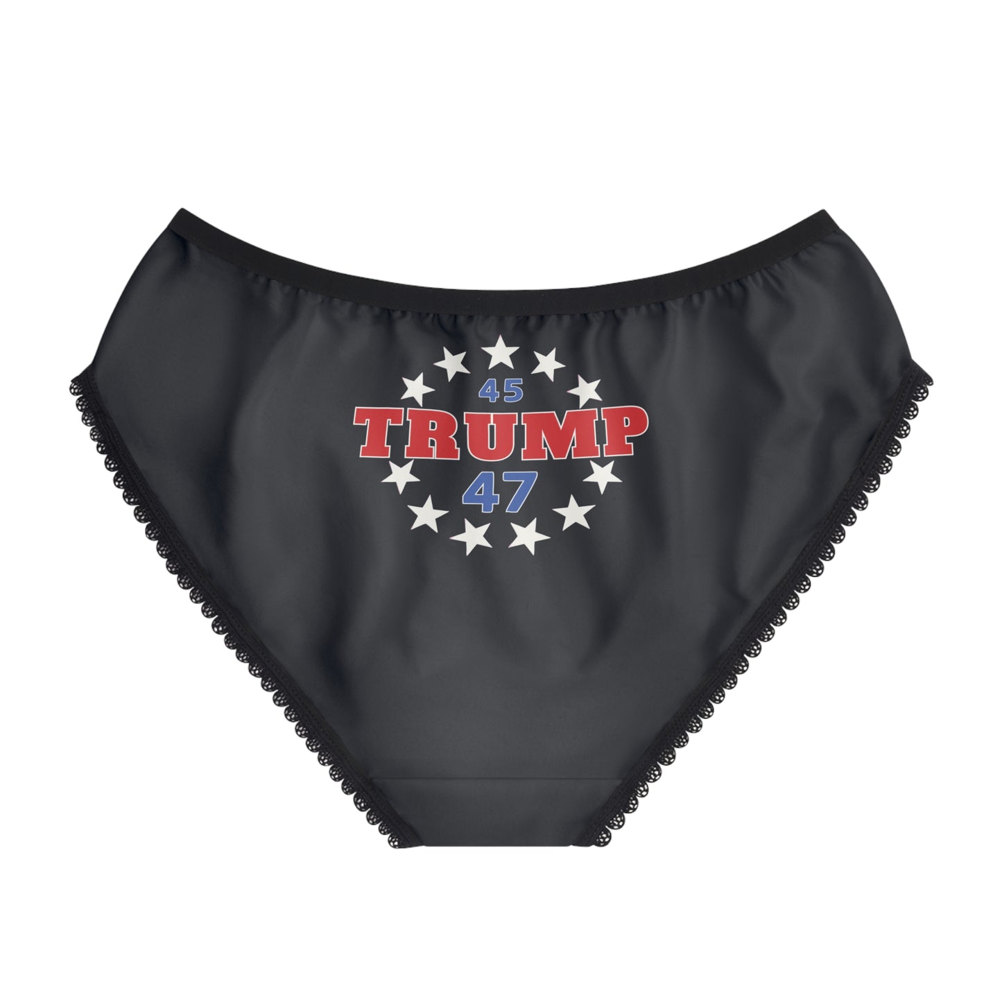 "Trump 45-47 Circle of Stars", Women's Briefs (Blackstone Blue)