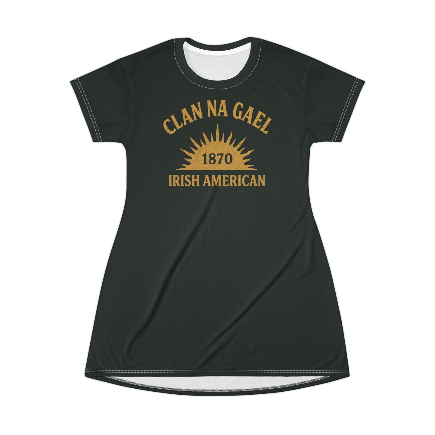"Clan na Gael - Irish American", T-Shirt Dress (Túath Green)