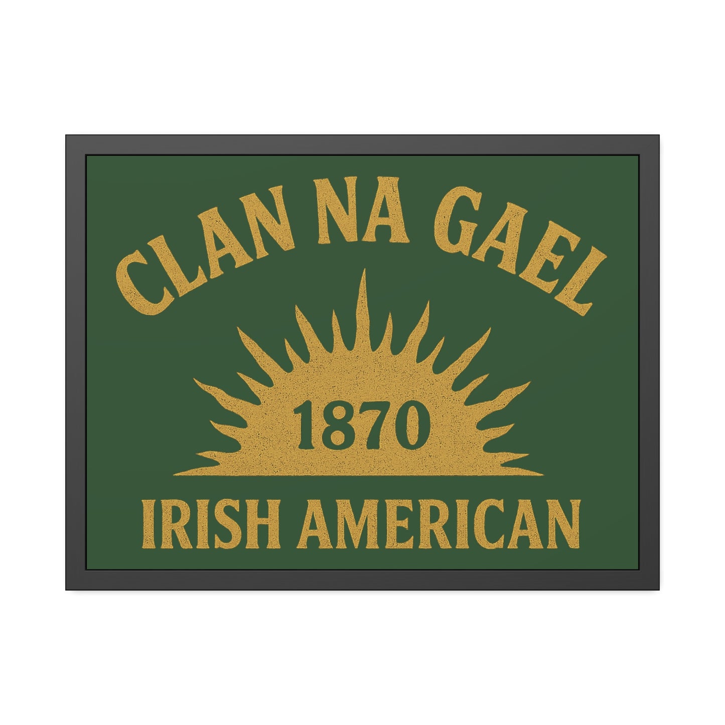 "Clan na Gael - Irish American", Framed Paper Poster (Brithemain Green)