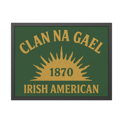 "Clan na Gael - Irish American", Framed Paper Poster (Brithemain Green)