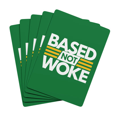 "Based not Woke" #01, Cultural Playing Cards (Patrick Leaf Green)