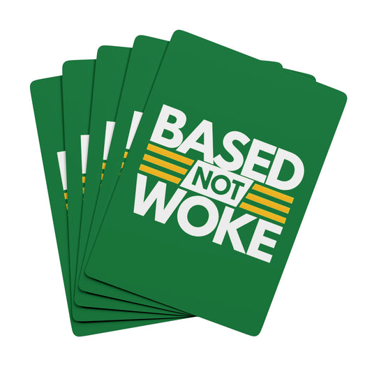 "Based not Woke" #01, Cultural Playing Cards (Patrick Leaf Green)