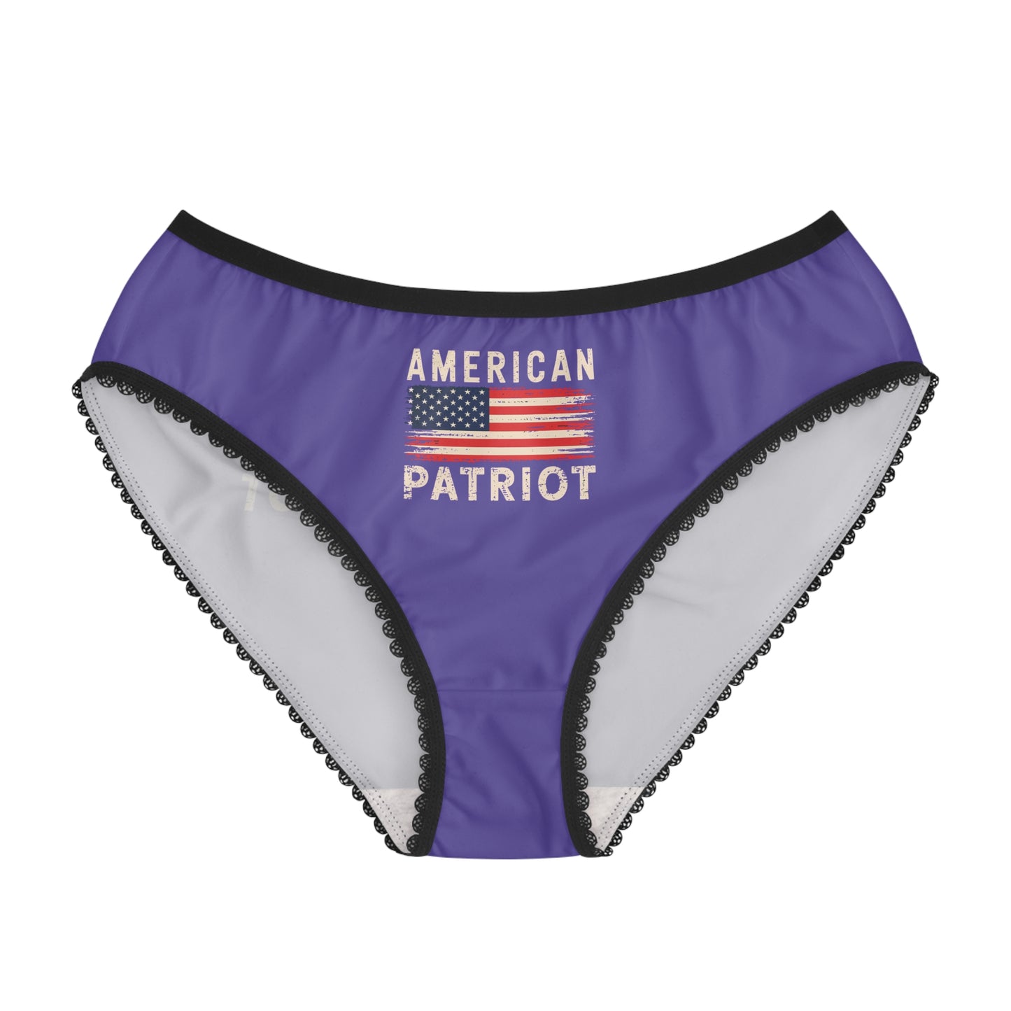 "American Patriot" with Flag #02, Women's Briefs (Electric Indigo)
