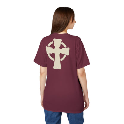 "Retro Jesus", Unisex T-shirt (Faded Scarlet)