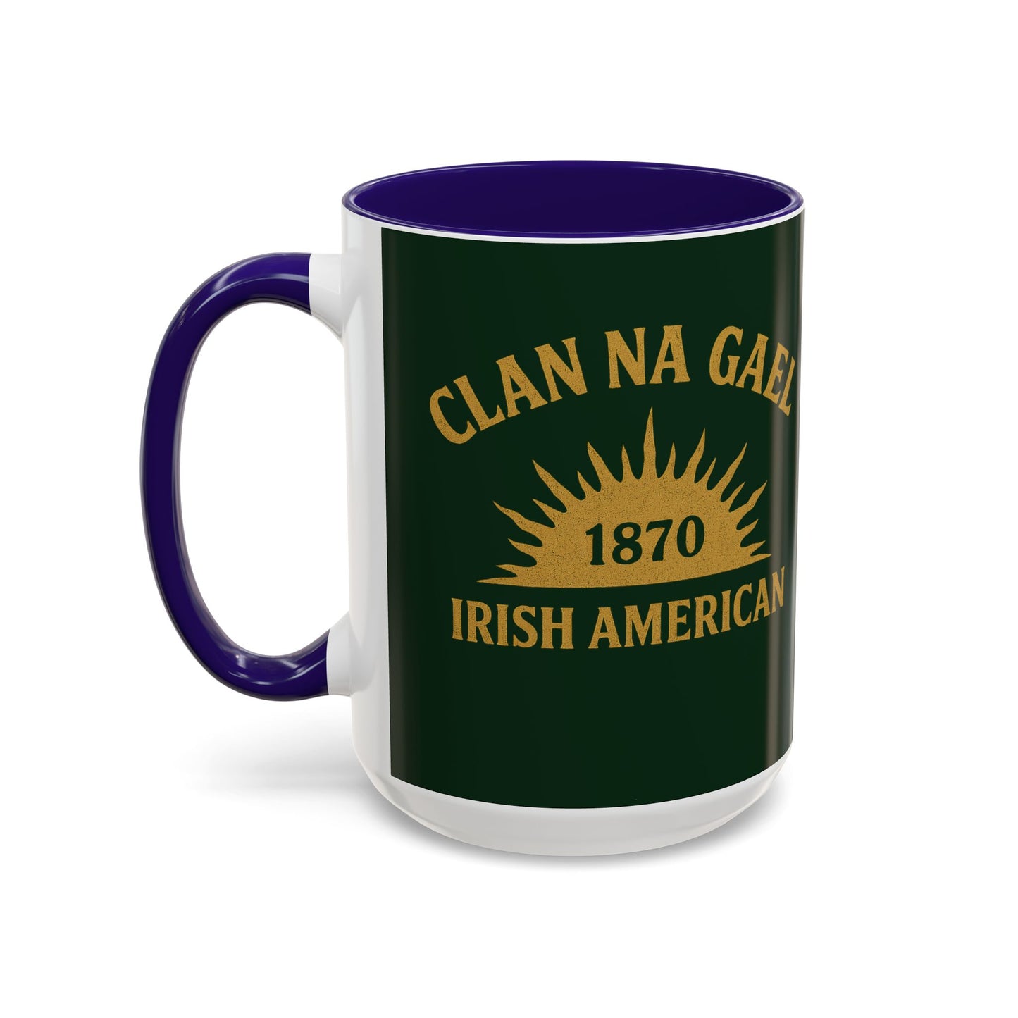 "Clan na Gael - Irish American", Colorful Mugs (11oz, 15oz) (Fenian Green)