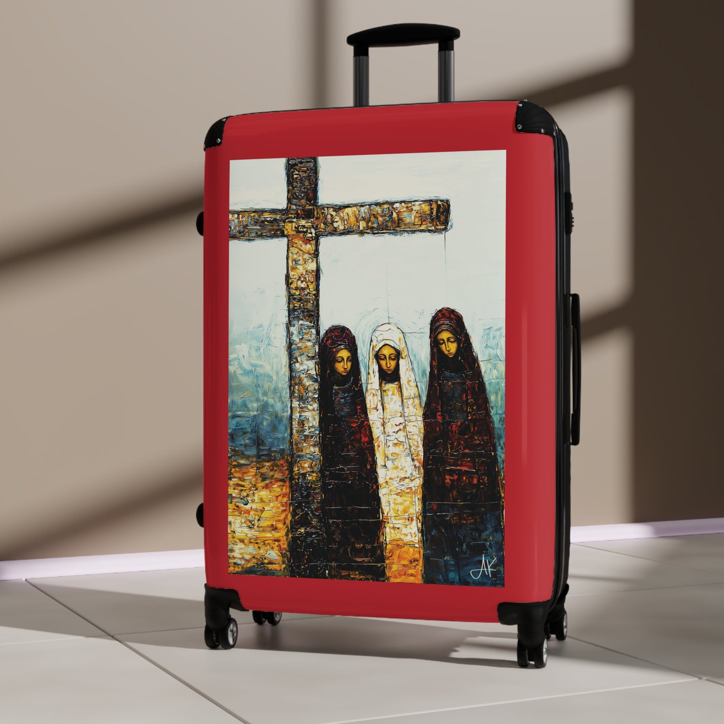 "At-the-Foot of the Cross - John 19:25", Suitcases (Dark Red)