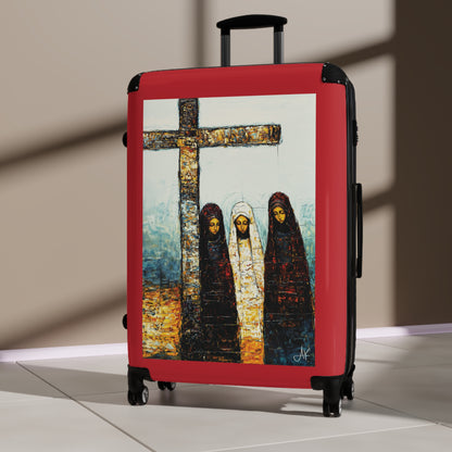 "At-the-Foot of the Cross - John 19:25", Suitcases (Dark Red)