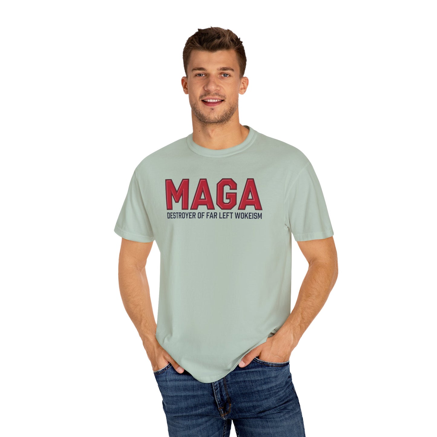 "MAGA - Destroyer of Far Left Wokeism", Unisex T-shirt