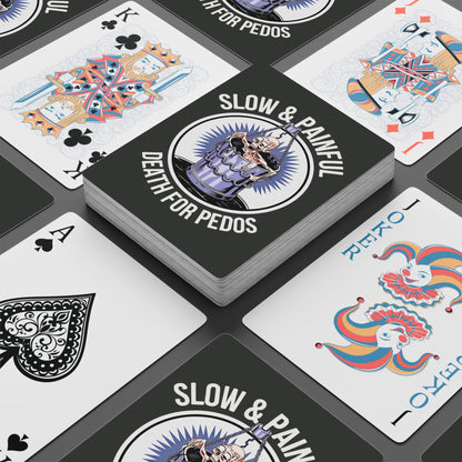 "Death for Pedos",  Cultural Playing Cards (Onyx Black) - Go Medieval!