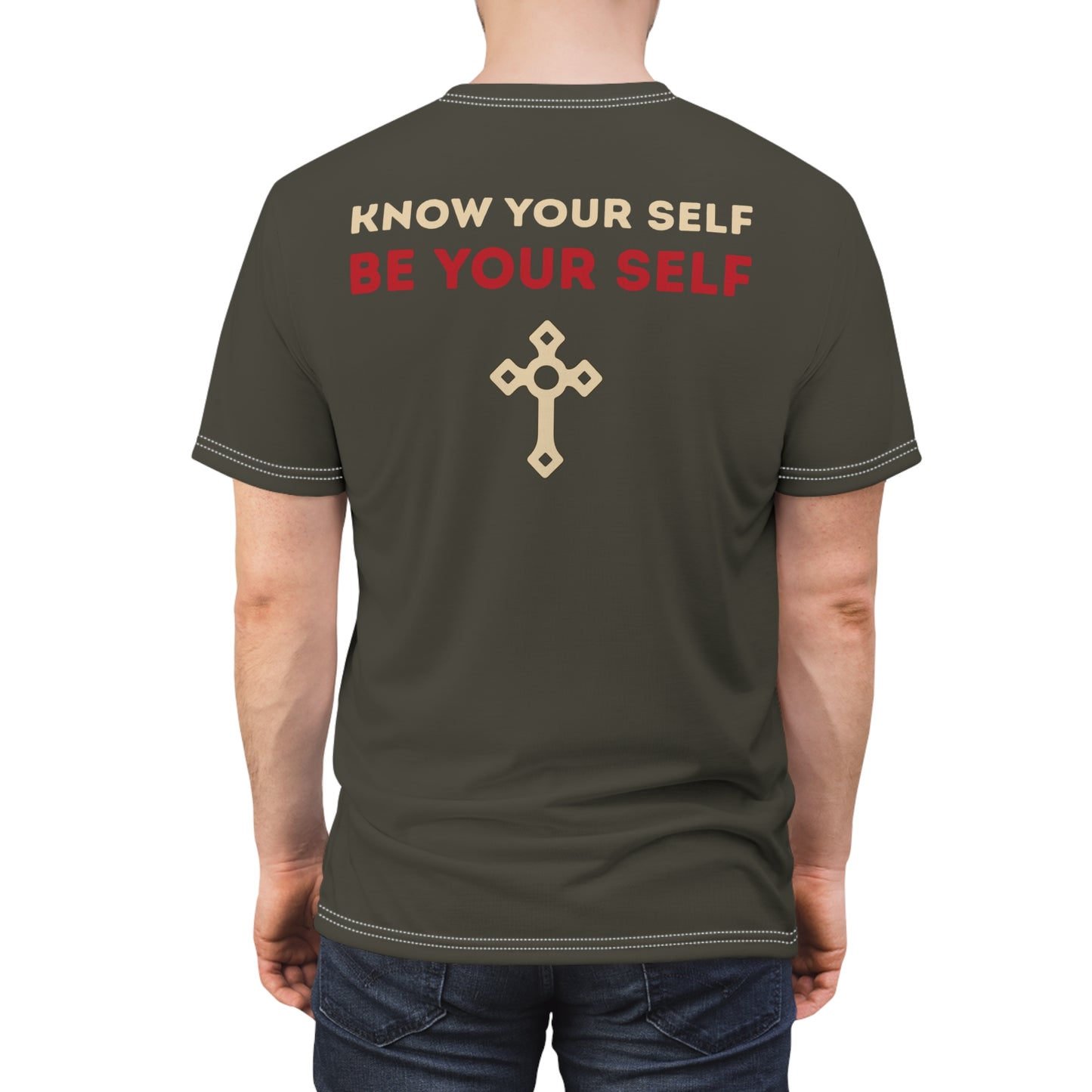 "Know Your Self", Unisex T-shirt (Pitch Grey)