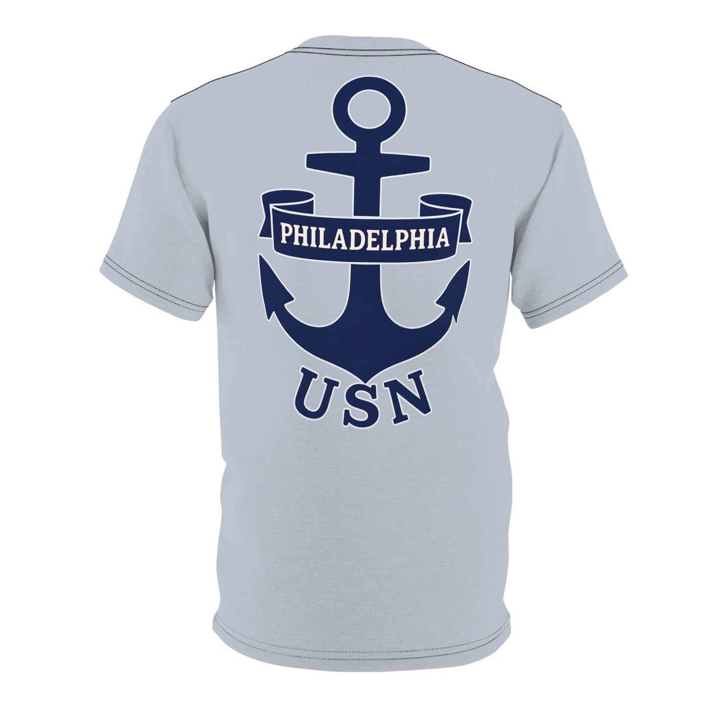 "USN Anchor", Unisex T-shirt (Bulkhead Grey)