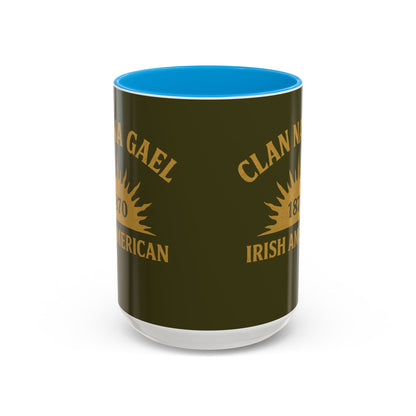 "Clan na Gael - Irish American", Colorful Mugs (11oz, 15oz) (Fianna Green)