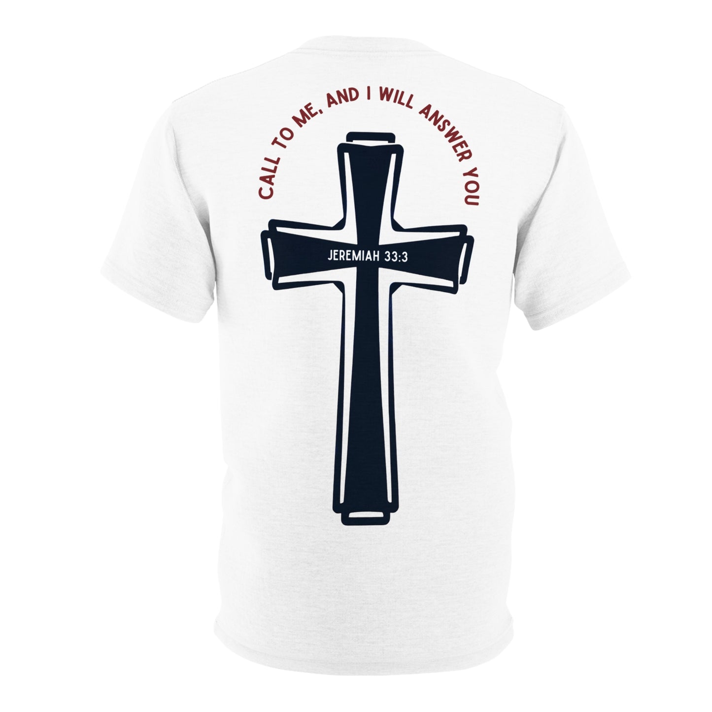 "Call to Me - Jeremiah 33:3" #01, Unisex Tee (Linen White)