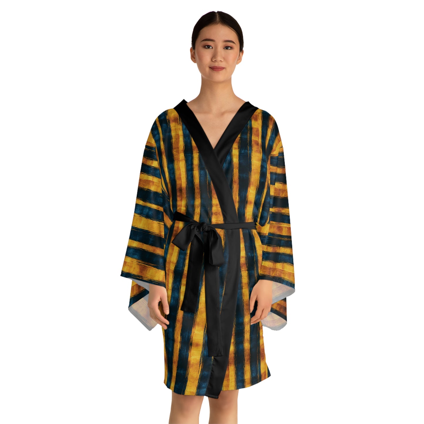 "Paleo Wolf Clan", Long Sleeve Kimono Robe