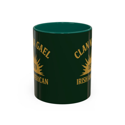 "Clan na Gael - Irish American", Colorful Mugs (11oz, 15oz) (Fenian Green)